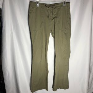 100% Cotton Olive Drab Green Drawstring Pants sz 8